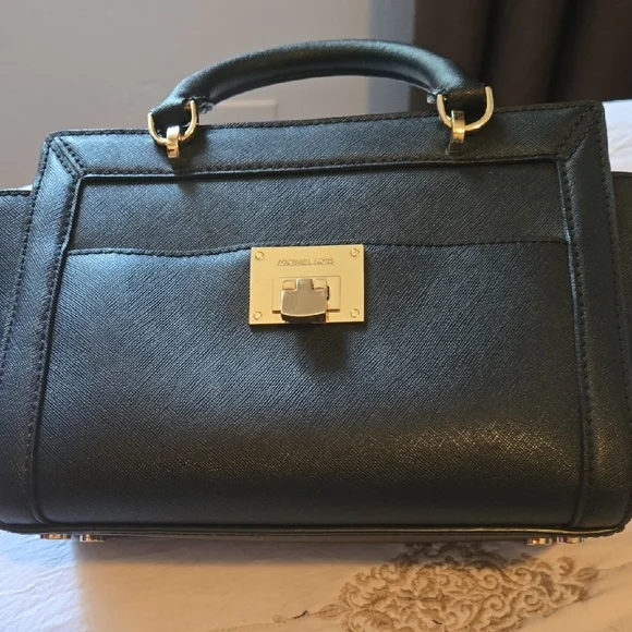 Michael Kors Black Satchel with Gold Hardware - Picture 1 of 11